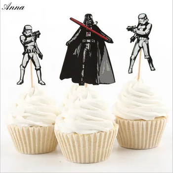

24pc Star War Baby Favor Birthday Star War Party Supplies CupcakeShower Cupcake Toppers Picks Decoration Favor Shower