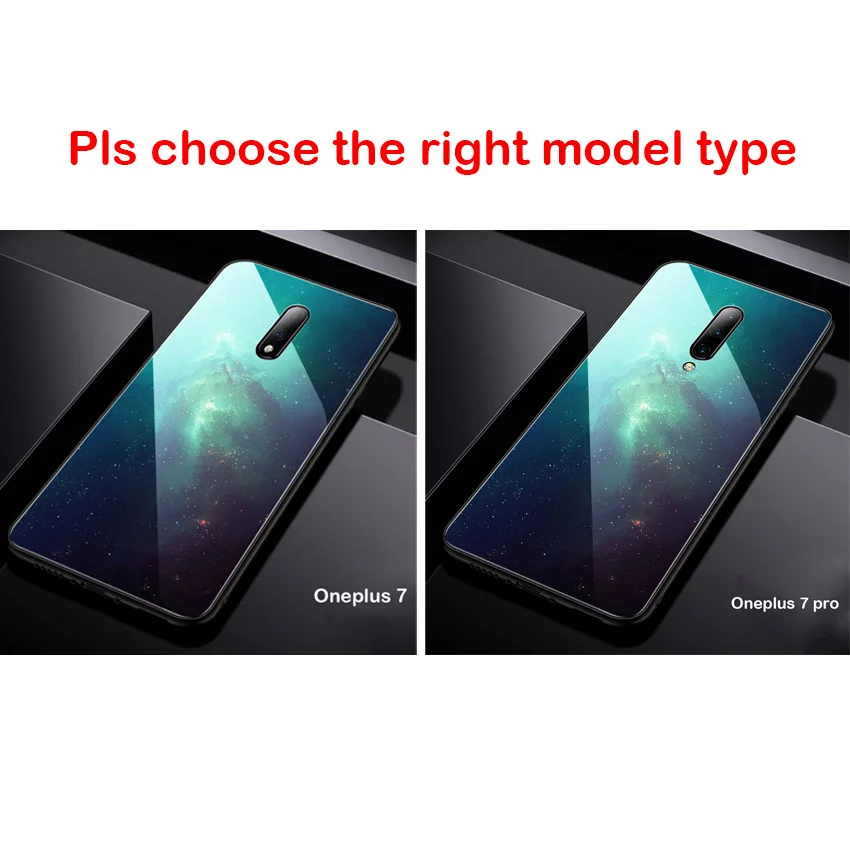 Роскошный чехол из закаленного стекла для OnePlus 7 Pro ТПУ стекло с мягкими краями