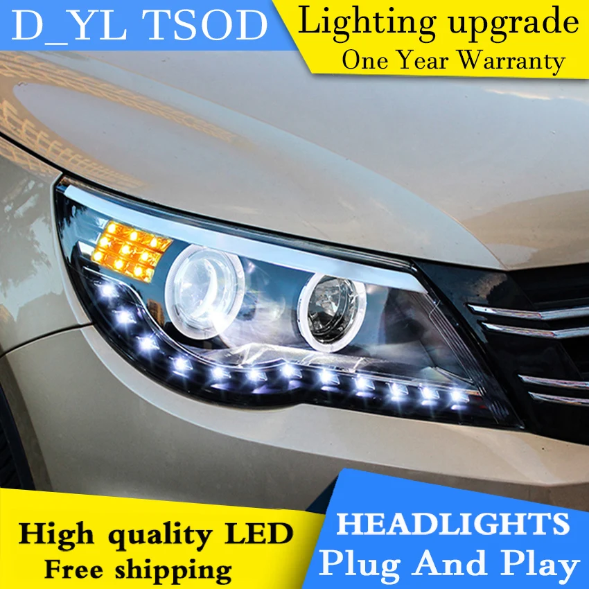 Car Styling Headlights for vw Tiguan 2010 2012 LED Headlight for Tiguan
