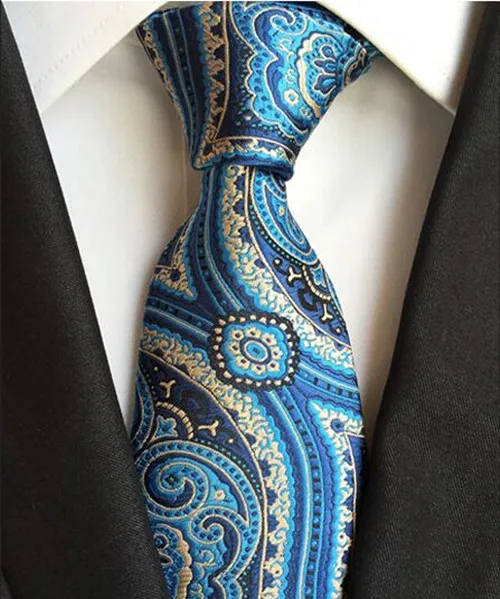 8 см галстуки в клетку Пейсли для мужчин Классические деловые Цветочные жаккардовый шелк роскошный свадебный галстук для жениха зажим для галстука - Цвет: Y119