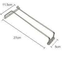 304 нержавеющая сталь под шкаф Верхнее Крепление винный Стеклянный Стеллаж держатели для бокалов вешалка - Цвет: 27cmLong 1column