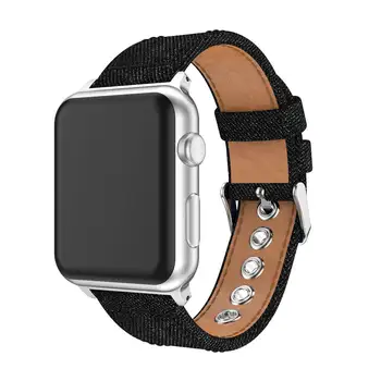 

Fashion Fabric Denim Strap watch band For Apple Watch band series 1/2/3 /4 42mm 38mm 40/44mm bands bracelet canvas wiststrap