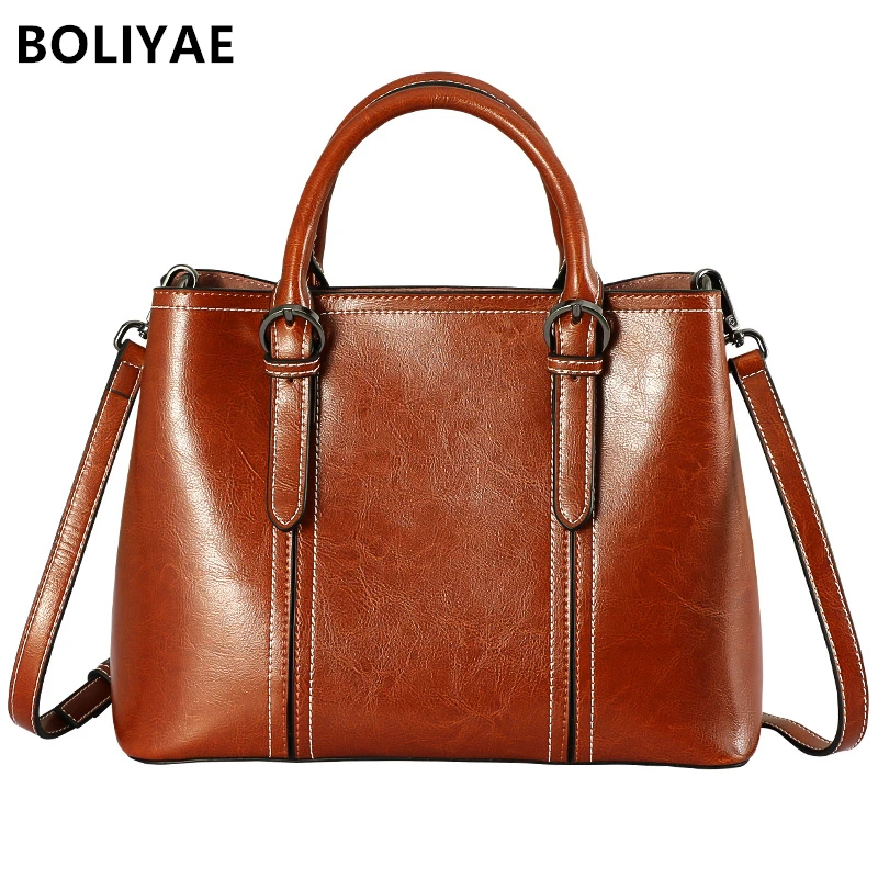 

BOLIYAE luxury handbags women bags designer Genuine Leather Shoulder Bags crossbody bags for women