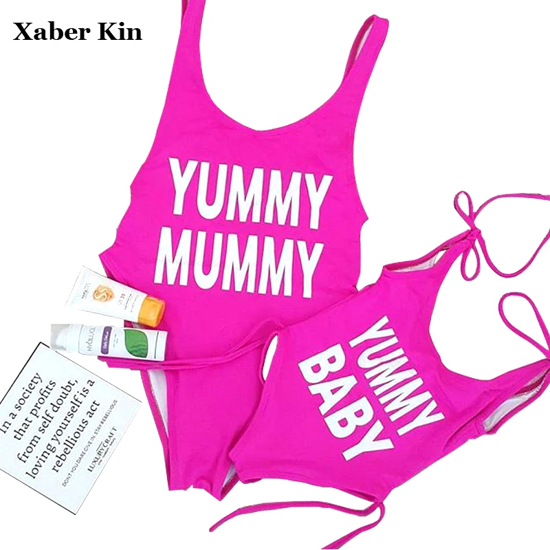 

Girls Swimsuit 2017 Family Matching Swimsuit Family One Piece Swimming Suit Mom Daughter Swimsuit Summer Bathing Suits G34-K362