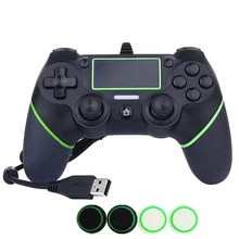 3 Color PS4 USB Wired Game Controller for Sony PS4 Playstation 4 Dualshock 4 Joystick Gamepads with 1.8M Cable and 8pcs Silicone