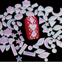 100 pieces White AB Flat Back pearl jewelry 3d glitter decorations Elegant Nail Art Jewelry accessories tools