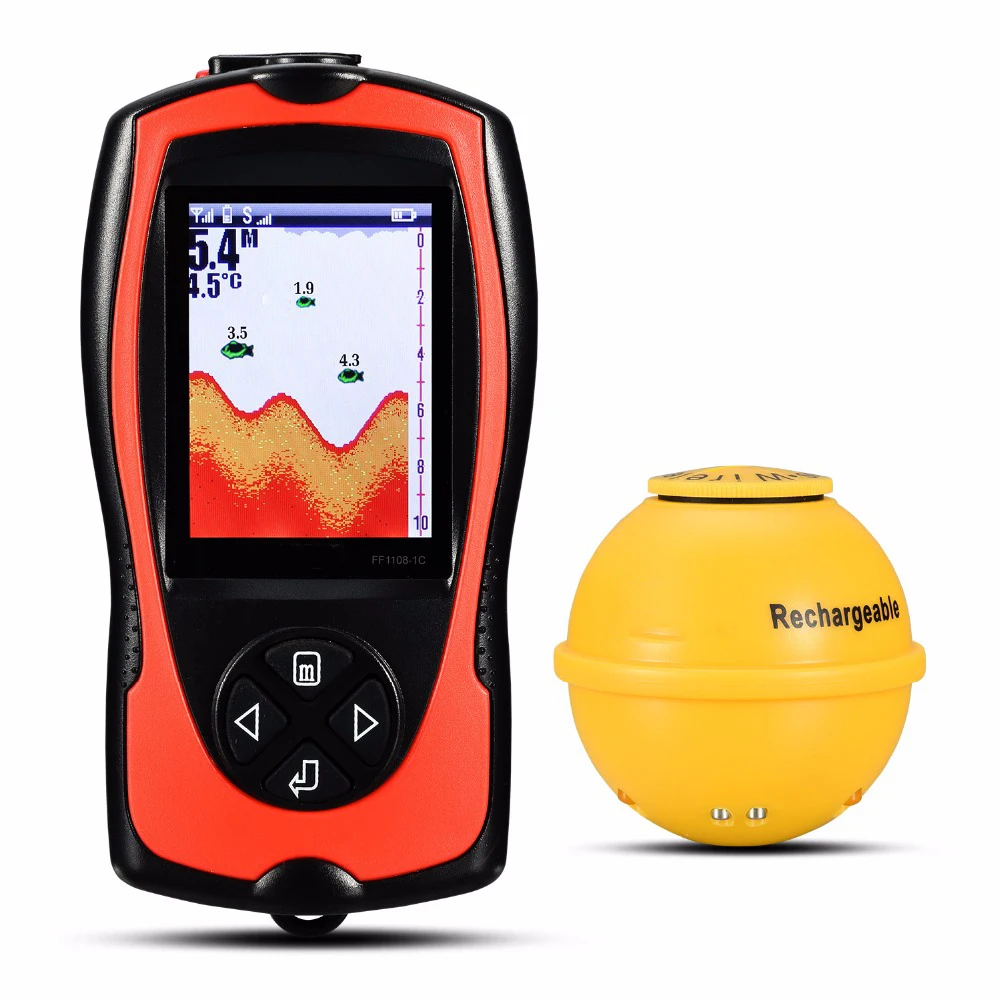 Pureleisure دغة إنذار لاسلكي fishfinder 147ft/45 متر عمق المياه ecoscandaglio pesca الأسماك السونار FF05 اللاسلكية
