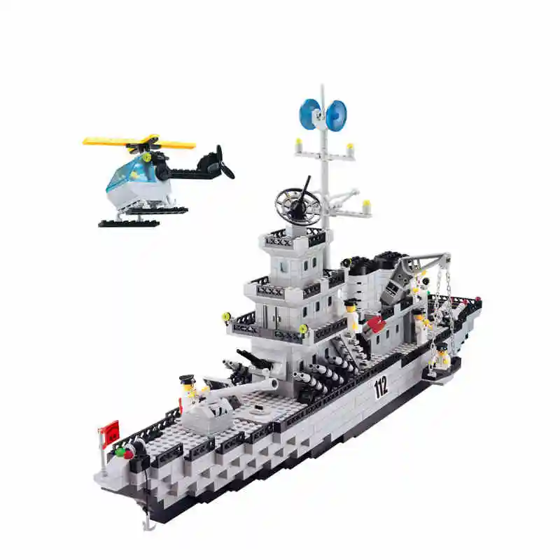 

New Military Cruiser Ship Assembly Aircraft-Carrier SWAT Model Bricks Building Blocks Toys For Children gift