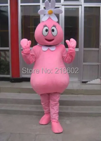

Costume Adult Lovely Pink Flower Girl Mascot Costumes Halloween Costume Fancy Dress Suit