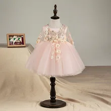 Нарядный костюм для девочек летнее кружевное свадебное платье принцессы с аппликацией праздничные платья для девочек-подростков