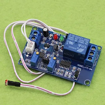 

12V photosensitive resistance relay module light control delay adjustable switch light sensor (C4A6)