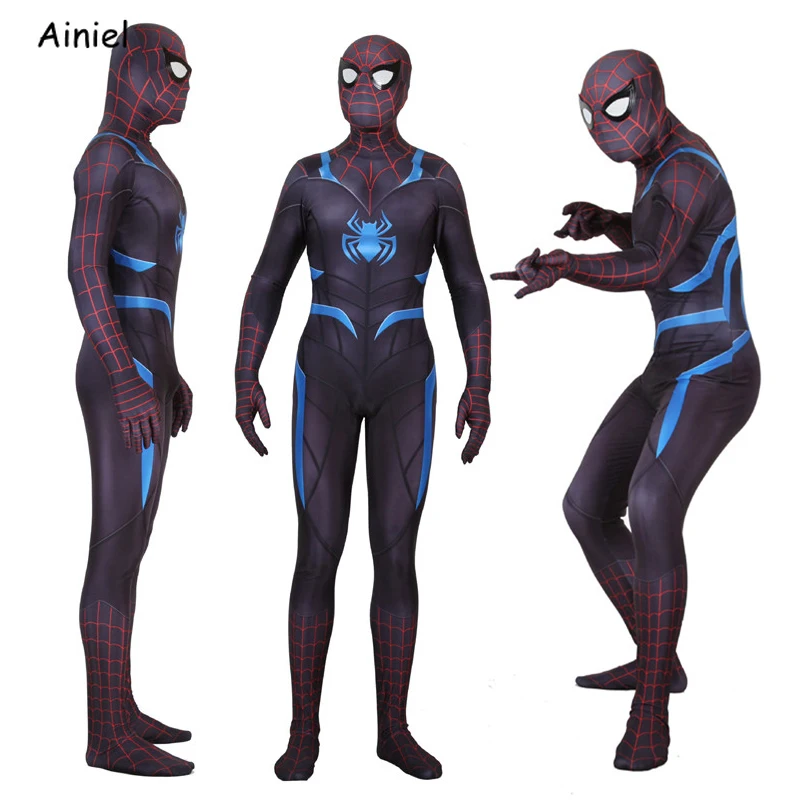 USA 2099 Spider-Man Cosplay Costume Jumpsuits Unisex Adults Spandex Bodysuits 