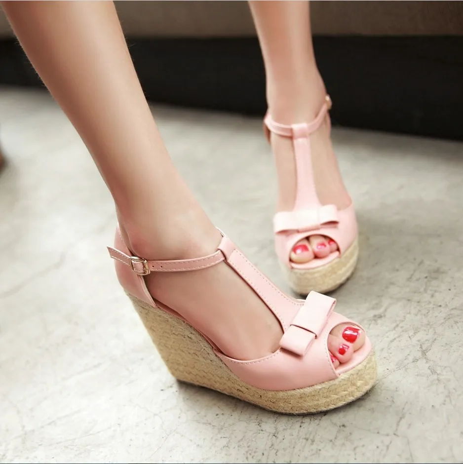 

Slope Sandals Woman Waterproof Platform Mouth Buckle Sandals