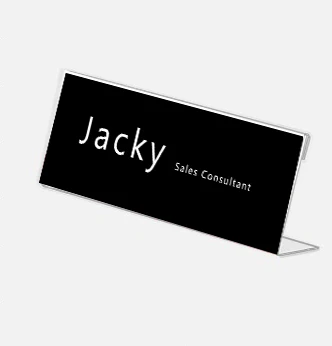210 81mm long section acrylic frame table name card stand desk sign