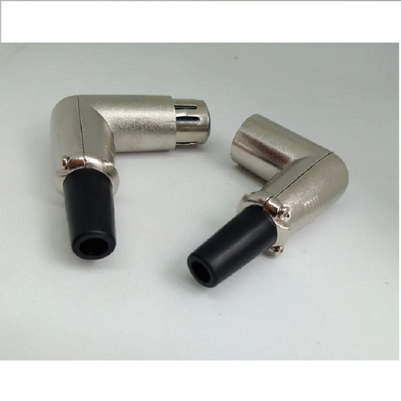 Правый угол 90 градусов металлический сплав 3 Pin XLR штекер для микрофона припой штекер аудио конвертера для микрофонного штекера