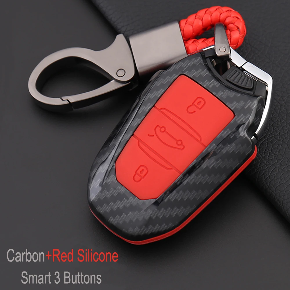 

All-Inclusive Protect key Cover Case Smart 3 Buttons ABS+Silicone Car Shell Set For Peugeot 2008/307/3008/308/407/408/4008/508
