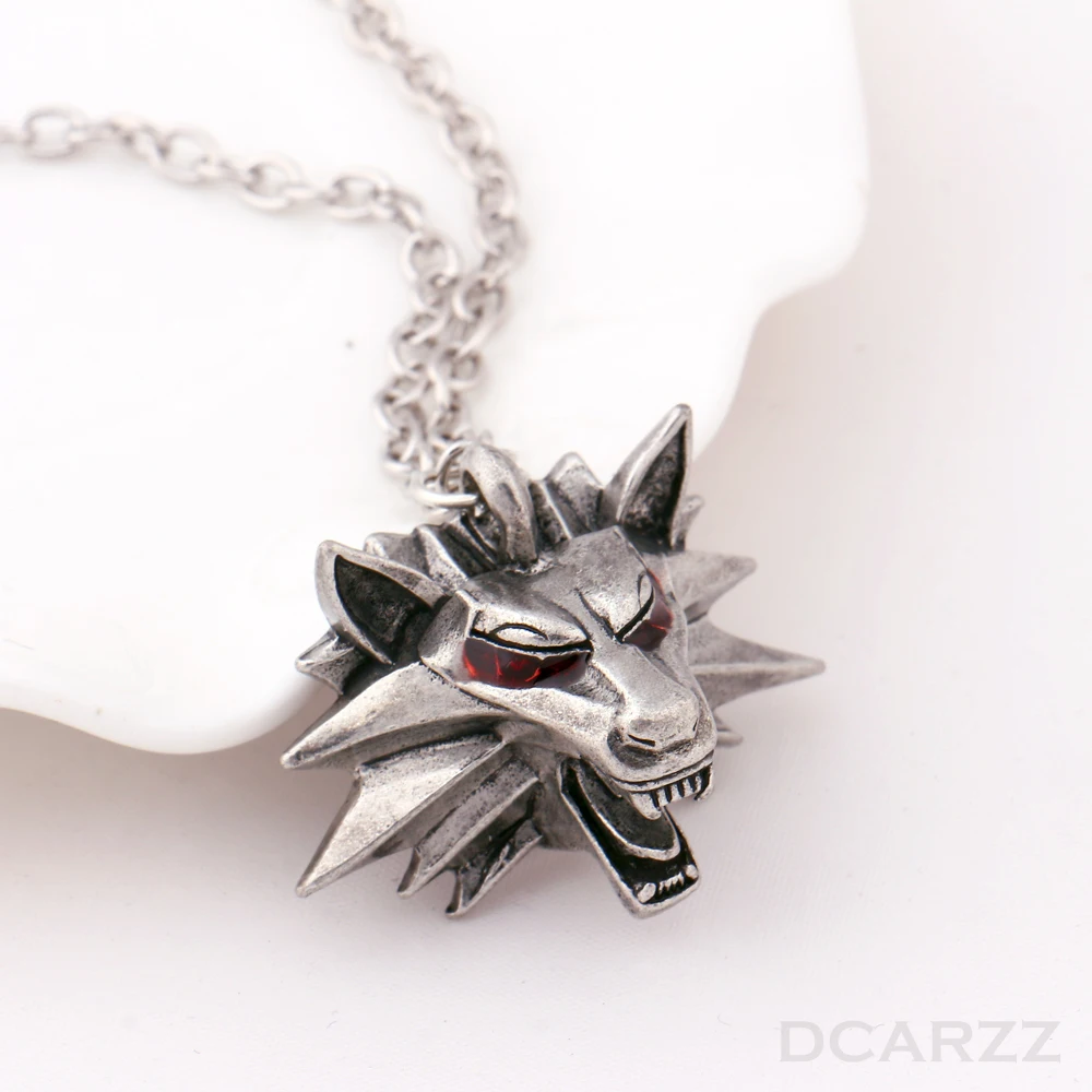 Wizard Witcher 3 Medallion Necklace Wolf Head Pendant Wild Hunt Figure Game Cosplay Jewelry Top Quality Gothic Collar