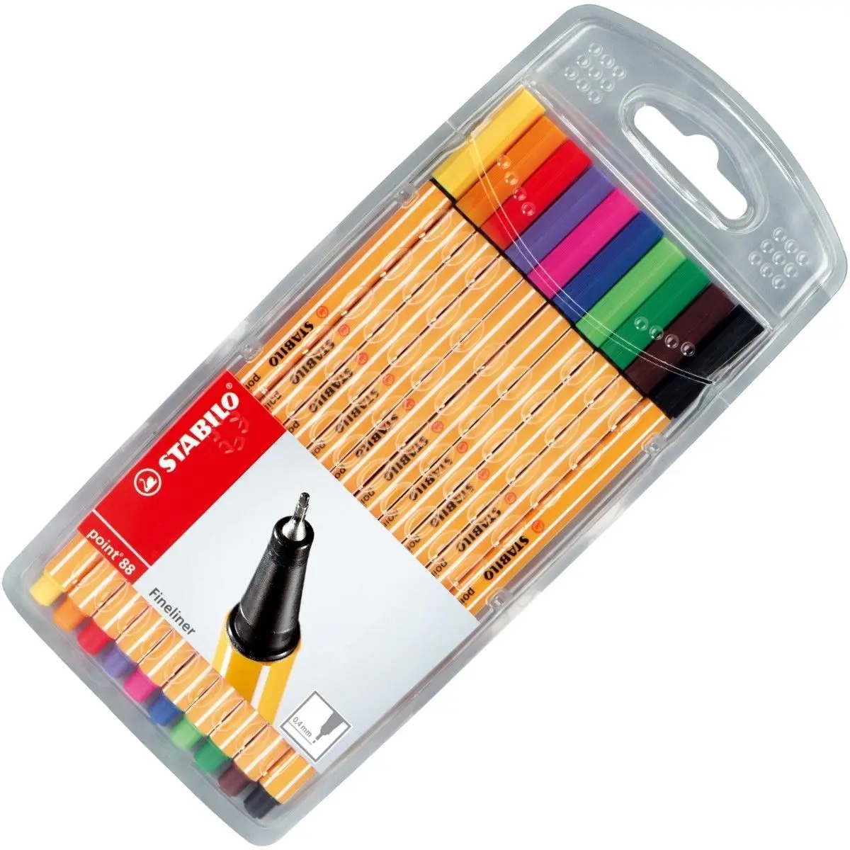 Stabilo Point 88 0.4mm Fineliner Pigment Liner Assorted 10 Colors