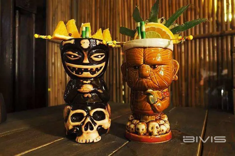 Hawaii Tiki кружки Коктейльные футбольные чашки пивные напитки Кружка вина керамическая Tiki кружки