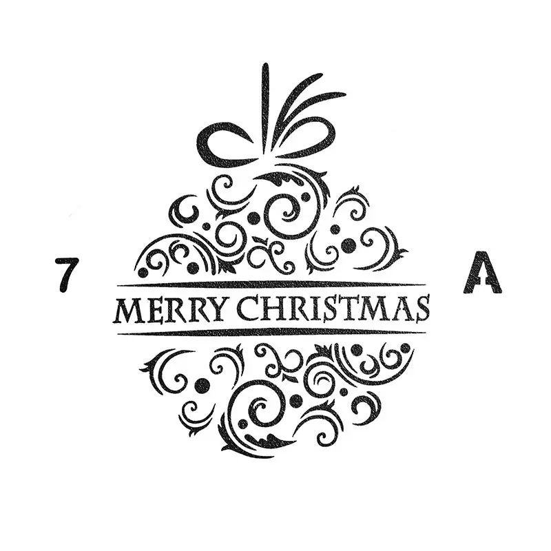 Merry Christmas Word Sticker Painting Stencils For Diy Scrapbooking 