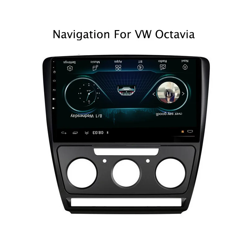 Ectwodvd Android 8 1 автомобильный DVD плеер gps навигации для Skoda Octavia 2007 2008 2009 2010 2011 2012 2013 2014