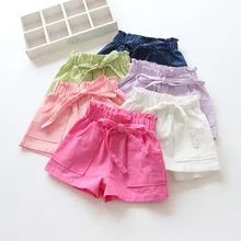 Летние детские шорты для девочки модная детская одежда короткие штаны для девочек Рубашки домашние, шорты модные брюки для малышей Детская одежда