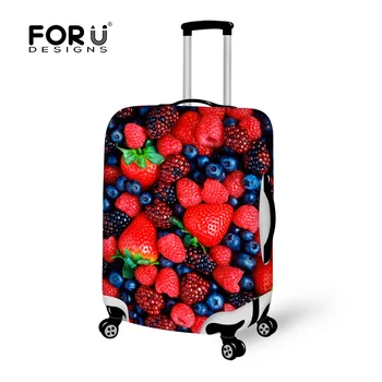 

FORUDESIGNS Luggage Protective Cover 3D Fruit Flower Travel Trolley Protector Covers Flower Suitcase Cover for 18-30 Inch Cases