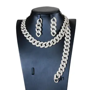 

LAN PALACE new chain 5A cubic zirconia Necklace/Earrings/Bracelet jewelry sets for women party Anniversary free shipping