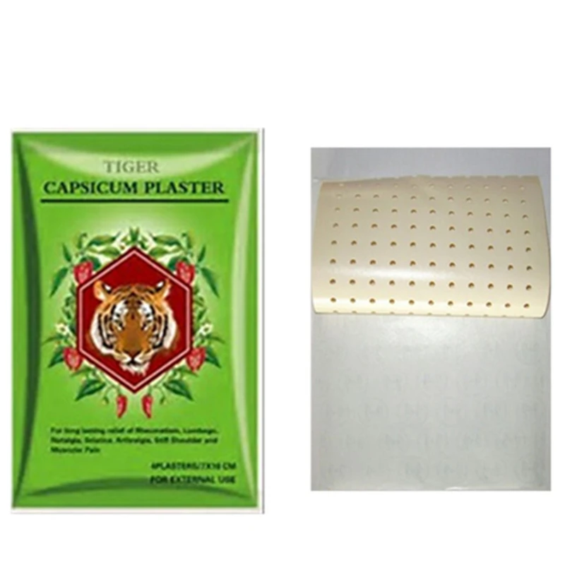 

500pcs/125bags/lot Chinese herbal medical plaster relief rheumatism and arthritis popular lion capsicum plaster