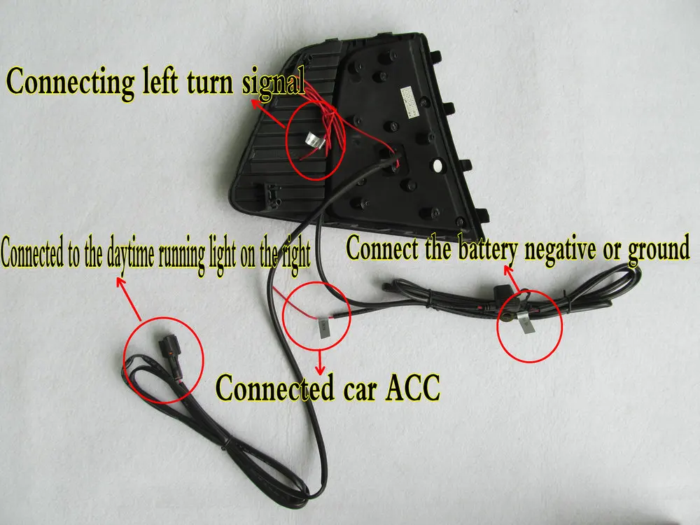 1 Pair LED DRL For Hyundai Creta IX25 LED Daytime Running Light fog DRL with yellow turning signal lamp