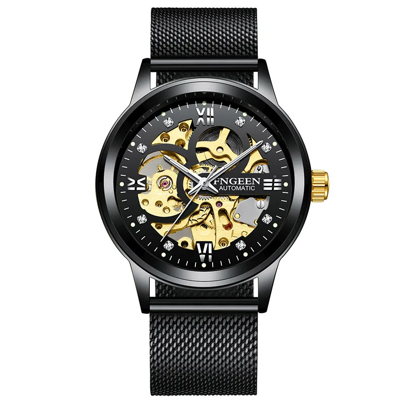 Skeleton Watch 2022 New FNGEEN Sport Mechanical Watch Luxury Watch Mens Watches Top Brand Montre Homme Clock Men Automatic Watch 