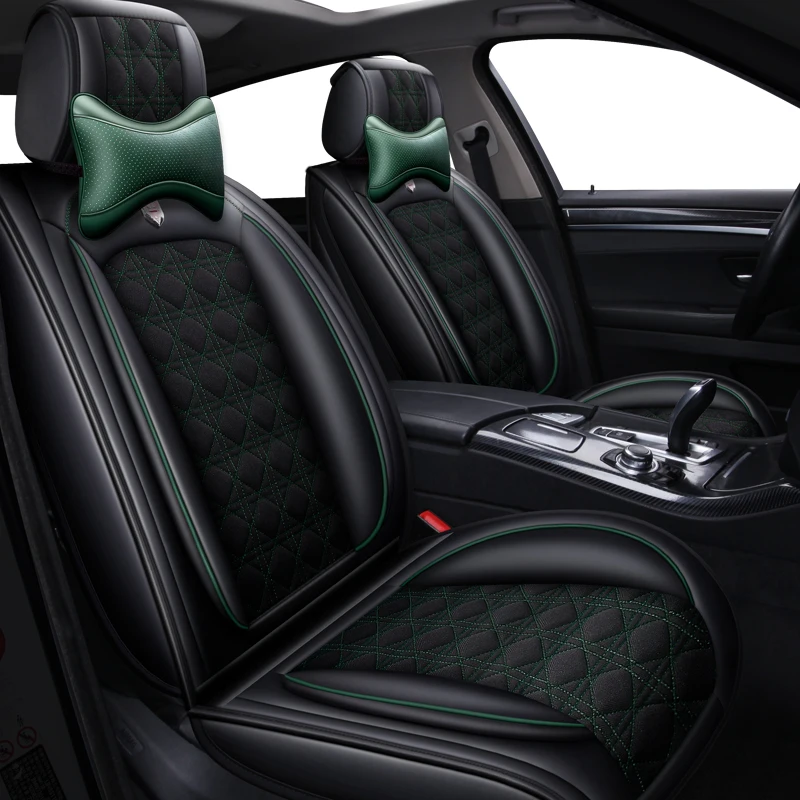 

(Front+Rear)automobiles Leather&Flax car seat cover For Opel astra astra g Astra h Astra j mokka insignia ampera Andhra zafira
