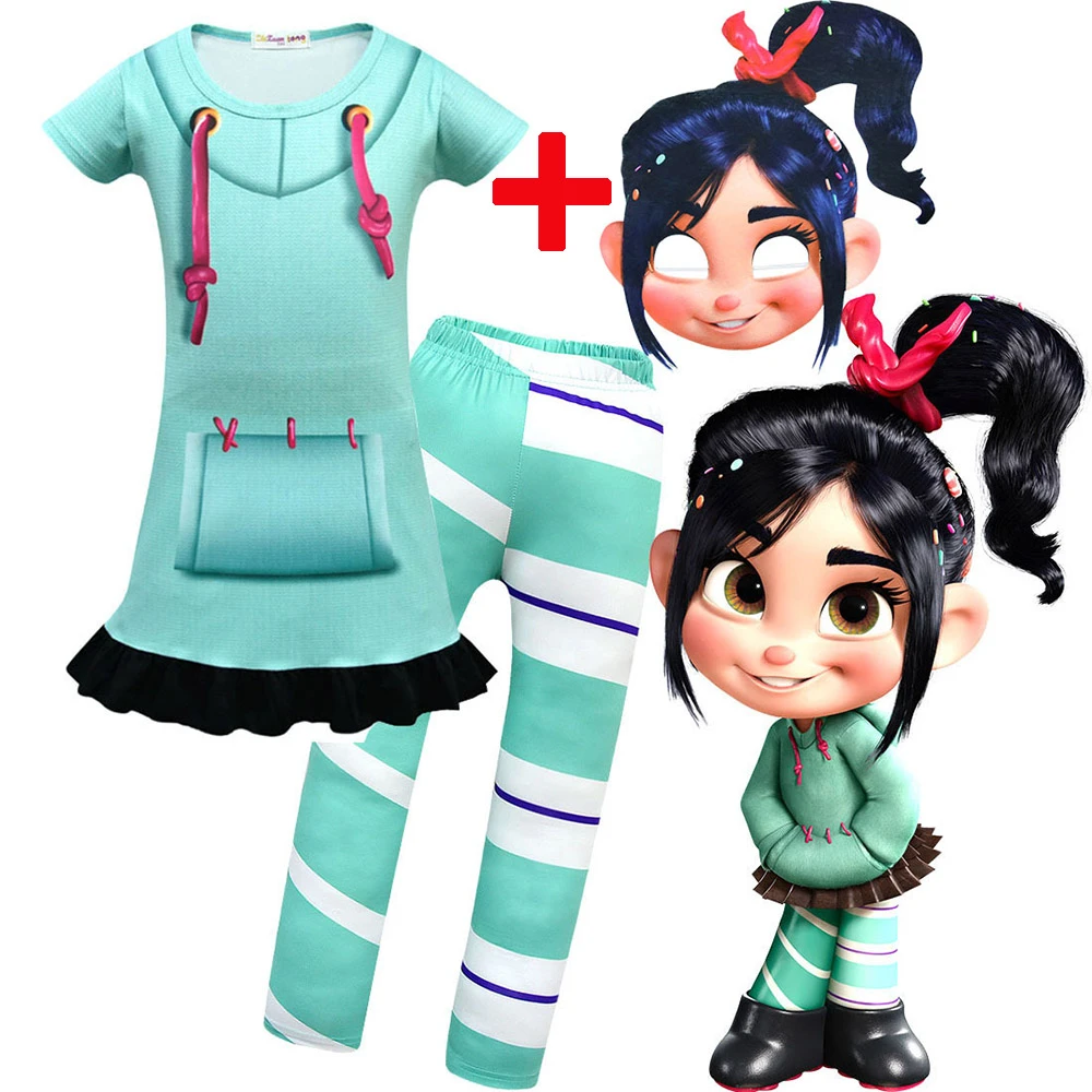 Movie Ralph Breaks The Internet Wreck It Ralph 2 Vanellope Von Schweetz Cosplay Costume Children Kids Costume Halloween Costume Girls Costumes Aliexpress