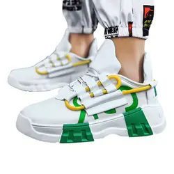 2019 весна лето мужские кроссовки новые мужские лоскутные летающие ткацкие туфли на шнуровке туристические ботинки Спортивная обувь для