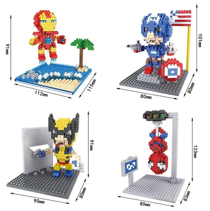 3980 шт PZX Мини building block герои мультфильмов кирпичи Donalds модель игрушки для детей подарки на день рождения Детские игрушки 8833