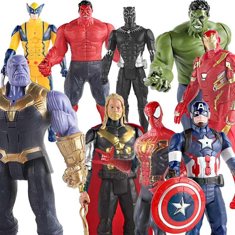 

30CM New Movie Sound Light Super Heros Captain America Ironman Thor Hulk Model Toys Avengers Figure Move Kids Toys Gift