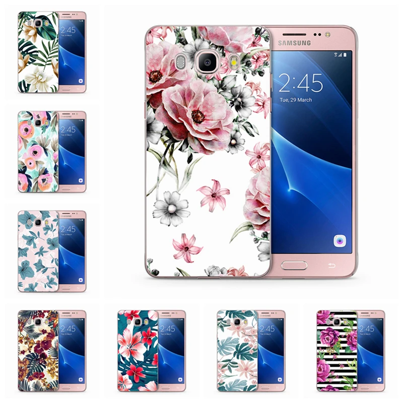 Чехол для телефона с цветочным рисунком тропических растений Samsung Galaxy A3 A5 2017 S8 S8plus