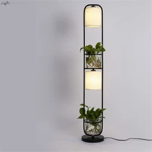 Современный художественный креативный напольный светильник с растениями, пластиковый стоячий светильник для гостиной, офиса, кафе, ресторана, фонарь, светильник, Декор