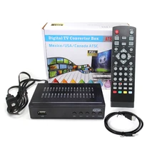 FTA Receiver Antenna + Media Player USB Recording Digital Analog Converter HD 1080P ATSC Terrestrial Broadcast Set Top Tv Box