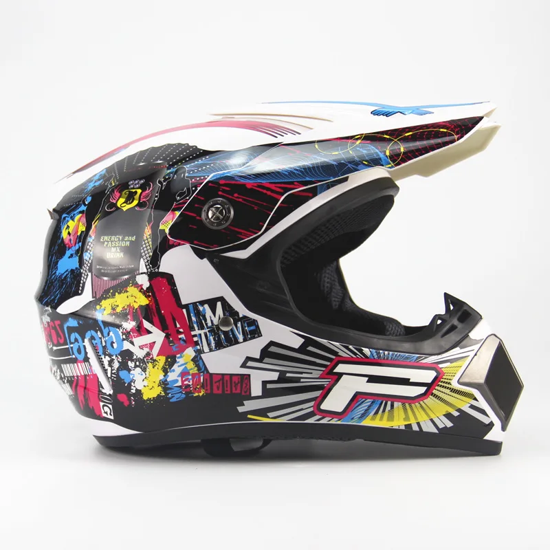 Moto rcycle ATV шлем Мужской Мото шлем высшего качества casco capacete moto cross off road moto cross Racing Шлем DH MTB DOT - Цвет: bright white 6