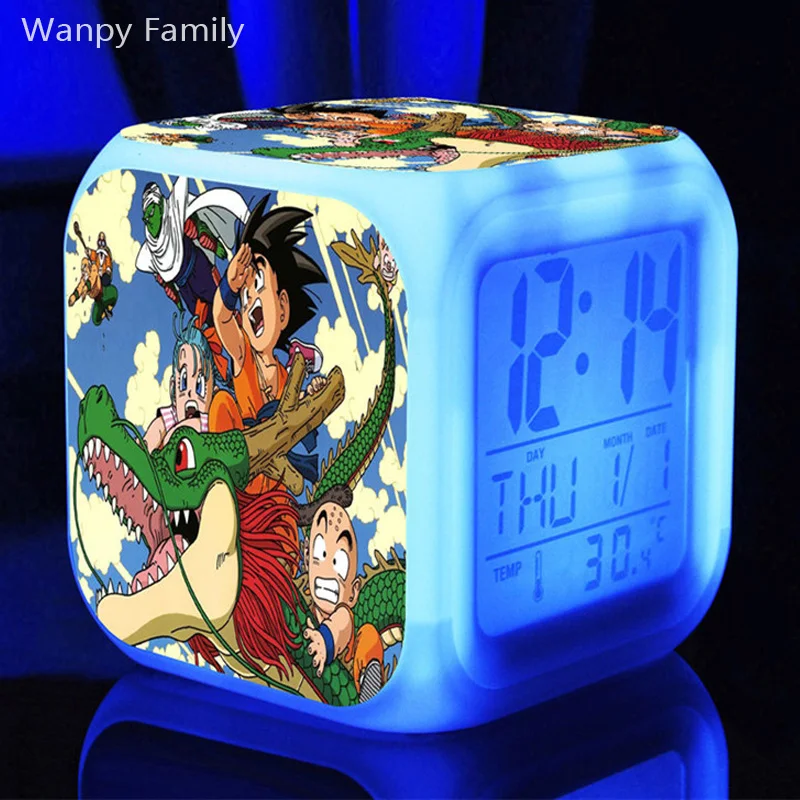 

[Wanpy Family] Cartoon Dragon Ball alarm clock For Children's birthday gift bedside desktop color changing digital alarm clock