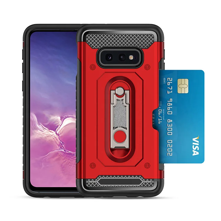 

LSDI Phone Case for Samsung Galaxy S7 edge S8 S9 S10 plus 10e Shockproof Armor Cover For Note 5 8 9 2 in 1 Card Pocket case