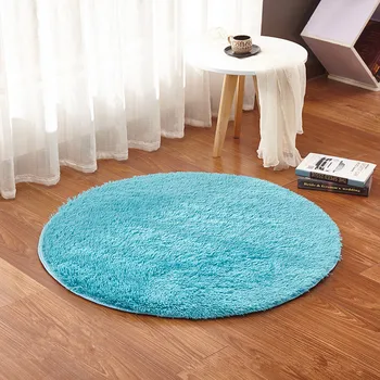 

16 colors Silk thick round carpet computer chair round blanket bedroom rugs living room round swivel chair mat Round yoga carpet