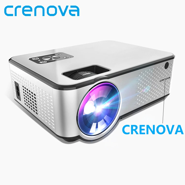 CRENOVA 2019 Newest Android Projector 1280*720P Support 4K Videos Via HDMI Home Cinema Movie Video Projector