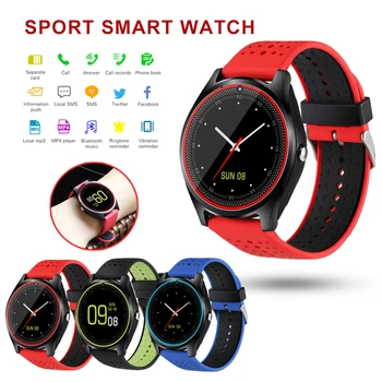 

Bluetooth V9 Smart Watch Men Wearable Devices Smartwatch reloj inteligente Support SIM Card TF Card Women Smartwatch 2018