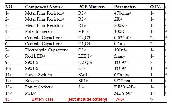 DIY Kit детектор металла Комплект Электронный комплект DC 3 V-5 V 60 мм Бесконтактный Сенсор борту модуль электронной части с Батарея чехол