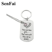 Senfai New Custom Name Keychain Personalized Gold Silver Key chain Car Handbag Bag Charm Key Ring Women Men Jewelry Decoration