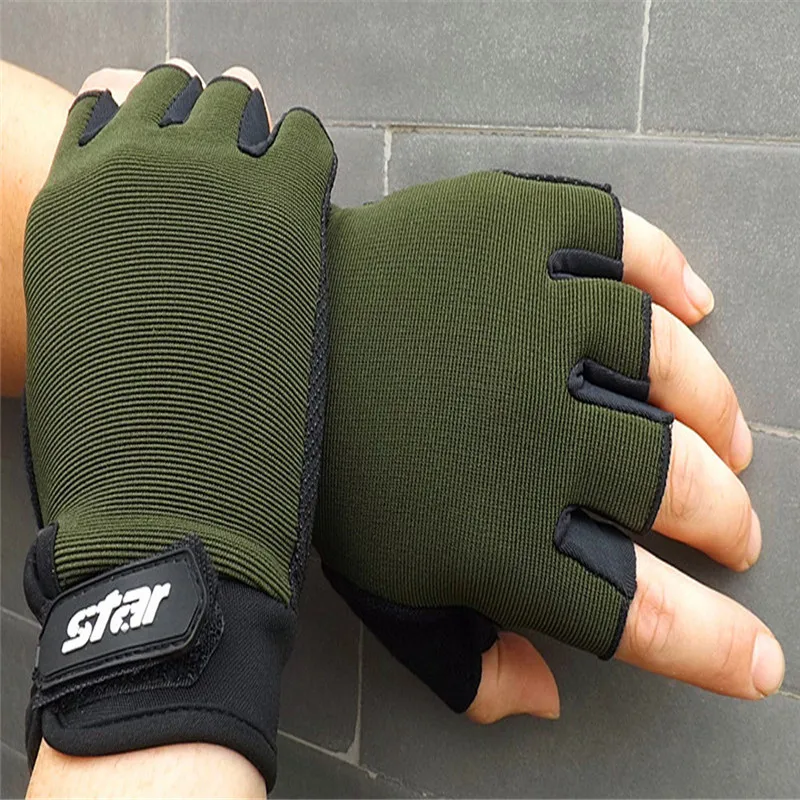  Men Antiskid Cycling Bike Gym Fitness Sports Half Finger Gloves Hand Gloves guantes eldiven handschoenen 40FE1414
