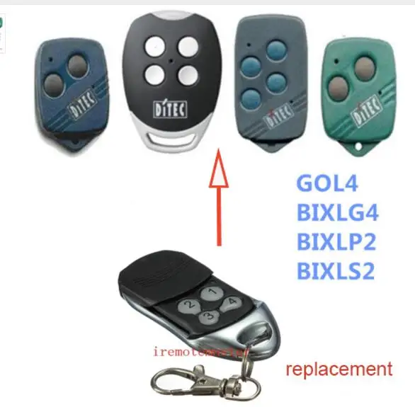Пульт дистанционного управления для гаражных дверей DITEC GOL4 BIXLG4 BIXLP2 BIXLS2 |