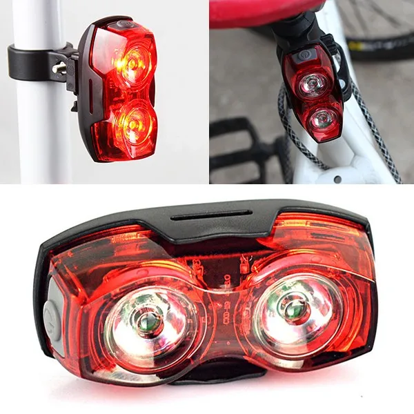 MUQGEW Cycling Night Super Bright Red 2 LED Rear Tail Light Bike